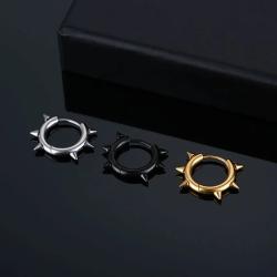 Stainless Steel Spike Hoop Earrings - Gothic | Punk Rock Style