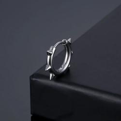 Stainless Steel Spike Hoop Earrings - Gothic | Punk Rock Style