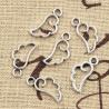 Breloques Ailes d'Ange Nuage (50 pièces) - Pendentifs en argent antique pour bijoutier...