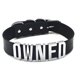 Collier ras-de-cou en cuir punk personnalisé | Personnalisé et sexy