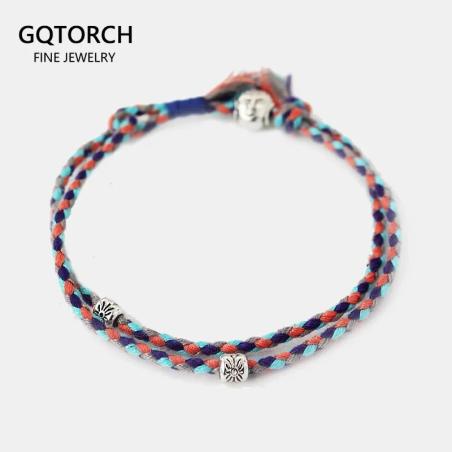Tibetan Buddha Bracelet: Double Layer, Adjustable, & Lucky