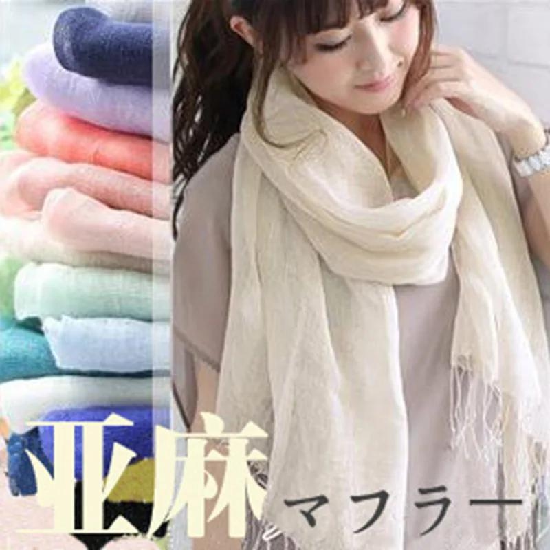 Solid Linen Scarf | Womens Turban & Hijab Styles