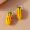 Funny Cartoon Corn Earrings | Dangle Food Jewelry Gifts