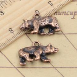 Ciondoli tibetani in bronzo a forma di orso (10 pezzi) per la creazione di gioielli