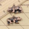 Ciondoli tibetani in bronzo a forma di orso (10 pezzi) per la creazione di gioielli