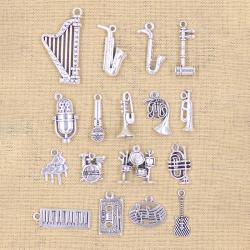 Musical Instrument Charm Pendants for Jewelry Making