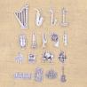 Musical Instrument Charm Pendants for Jewelry Making