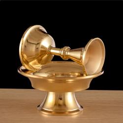 Buddhist Guardian Cup: Handcrafted Copper Water Plate for Home Decor