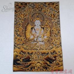 Ricamo Tangka tibetano: 35.4 Bodhisattva Akasagarbha