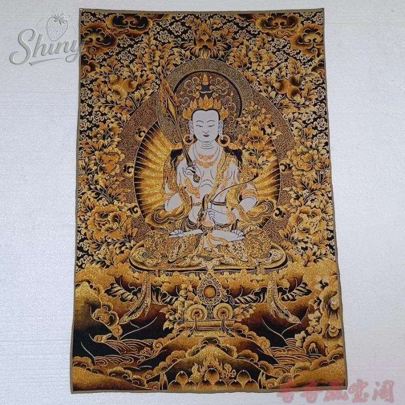 Tibetische Tangka-Stickerei: 35,4 Bodhisattva Akasagarbha