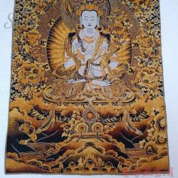 Tibetische Tangka-Stickerei: 35,4 Bodhisattva Akasagarbha
