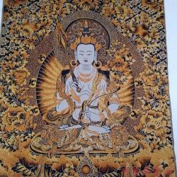 Tibetische Tangka-Stickerei: 35,4 Bodhisattva Akasagarbha
