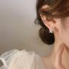 Classic Floral Pearl Stud Earrings for Women