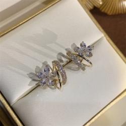 Classic Floral Pearl Stud Earrings for Women