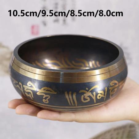 Bol chantant tibétain en bronze pour la méditation et la relaxation