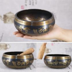 Bol chantant tibétain en bronze pour la méditation et la relaxation