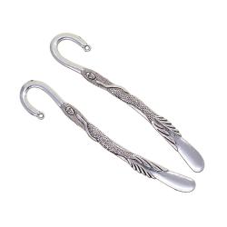Segnalibri in argento tibetano a forma di sirena - Set da 12 | Regali unici e con perline