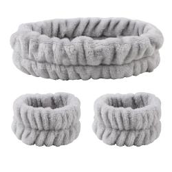 Soft Velvet Headbands: Wash Face & Makeup, Waterproof Wrist Strap