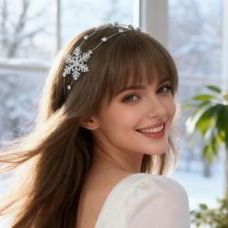 Bandeaux à cheveux en strass et flocons de neige - Accessoires de cheveux luxueux et tendance