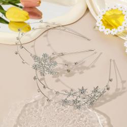 Bandeaux à cheveux en strass et flocons de neige - Accessoires de cheveux luxueux et tendance