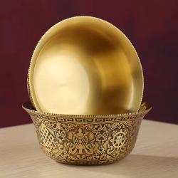 Ciotola tibetana buddista per meditazione e decorazione