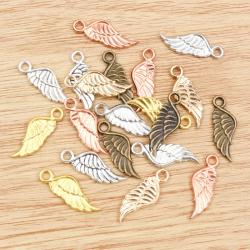 Tibetan Silver Angel Wing Charms (20 pcs) - DIY Jewelry Making