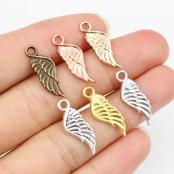 Tibetan Silver Angel Wing Charms (20 pcs) - DIY Jewelry Making