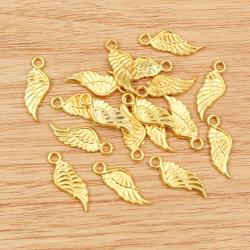 Tibetan Silver Angel Wing Charms (20 pcs) - DIY Jewelry Making