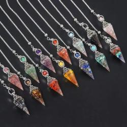 Pendule de cristal Reiki pour la divination et la guidance spirituelle