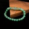 Braccialetto di perline Dzi tibetane: verde naturale, guarigione spirituale e meditazione...
