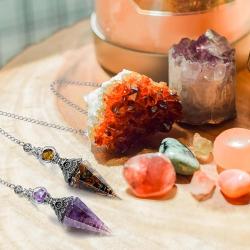 Pendule de cristal Reiki pour la divination et la guidance spirituelle