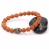 Braccialetto di perline Rudraksha e Dzi: gioielli curativi naturali per la fortuna