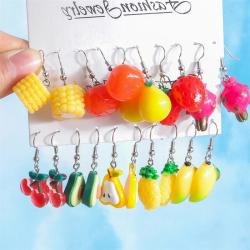 Summer Fruit Drop Earrings for Women | Stylish Resin Dangle Earrings