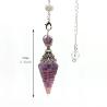 Pendule de cristal Reiki pour la divination et la guidance spirituelle