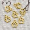 Ciondoli a forma di zampa di cane (50 pezzi) - Perline pendenti in bronzo antico e argento