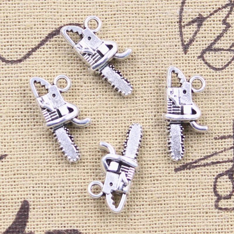 Antique Silver Charms - 15pc Set for DIY Jewelry & Crafts