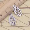 Breloques Hamsa et Étoile de David (50 pièces) - Argent antique pour bijoux M...