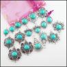 Pendentifs et breloques en argent tibétain en forme de larme et turquoise