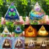 Pyramide d'orgonite en améthyste : Soins Reiki et équilibrage des chakras