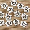Tibetan Silver Star Swirl Charms - 30 Pack for Jewelry Making