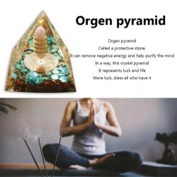 Pyramide d'orgonite en améthyste : Soins Reiki et équilibrage des chakras