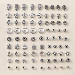 Tibetan Silver Beads: 50pcs Animal & Flower Spacers for Jewelry Making