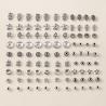 Tibetan Silver Beads: 50pcs Animal & Flower Spacers for Jewelry Making