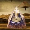 Pyramide d'orgonite en améthyste : Soins Reiki et équilibrage des chakras