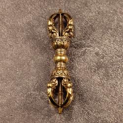 Tibetisches Vajra-Zepter: Vintage-Messing, Dämonenabwehr, Feng-Shui-Dekoration
