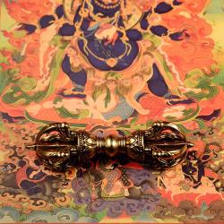 Tibetisches Vajra-Zepter: Vintage-Messing, Dämonenabwehr, Feng-Shui-Dekoration