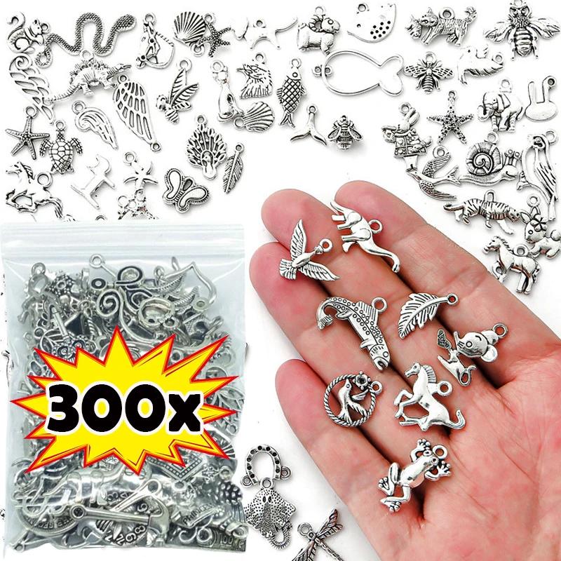 Ciondoli animali in argento tibetano (100/300 pezzi) per gioielli fai da te
