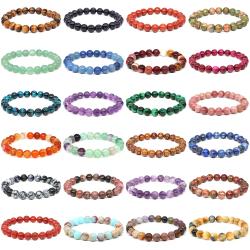 Bracelet de cristal de guérison : Perles de pierre naturelle pour le bien-être