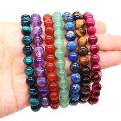 Bracelet de cristal de guérison : Perles de pierre naturelle pour le bien-être