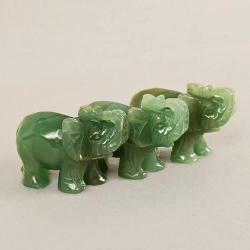 Statue Feng Shui en aventurine verte | Éléphant porte-bonheur et harmonisation des chakras